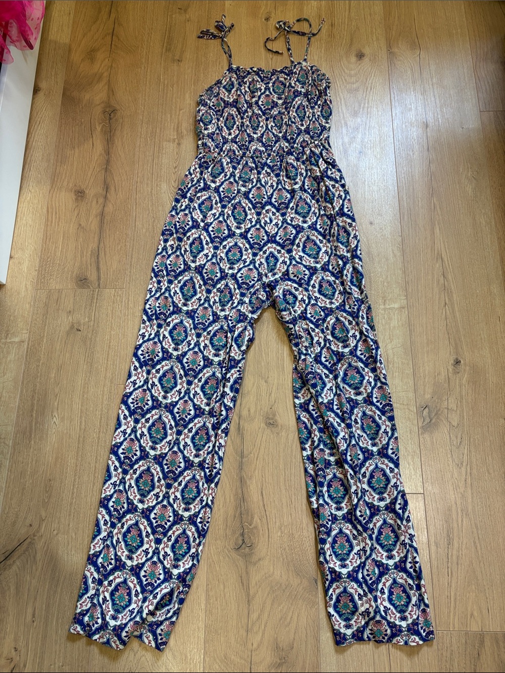 Boho Print Jumpsuit - Navy Multi